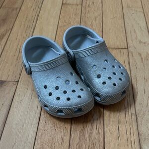 Kids Silver Crocs